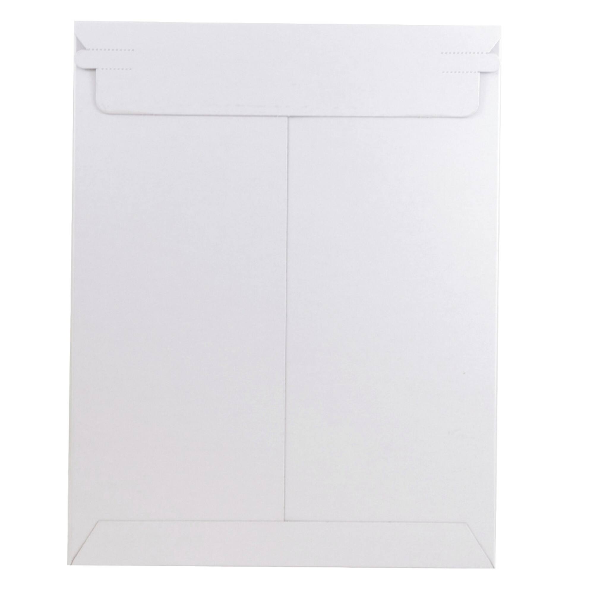 JAM Paper 9" x 11.5" White Flat Photo Mailer Peel & Seal Closure Envelopes, 6ct.